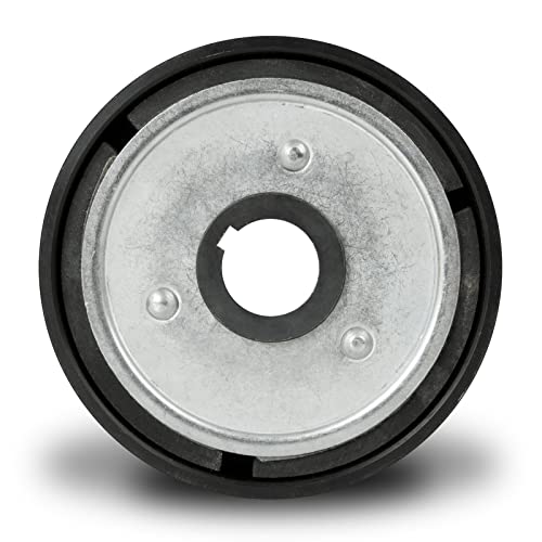 EBERTH Doppel Fliehkraftkupplung 25mm Welle für Doppelkeilriemen, 7mm Passfedernut, 58mm Keilriemenrollen-Durchmesser, Nutbreite innen 6mm, Nutbreite außen 13mm, Kupplungsglocke Durchmesser 116mm