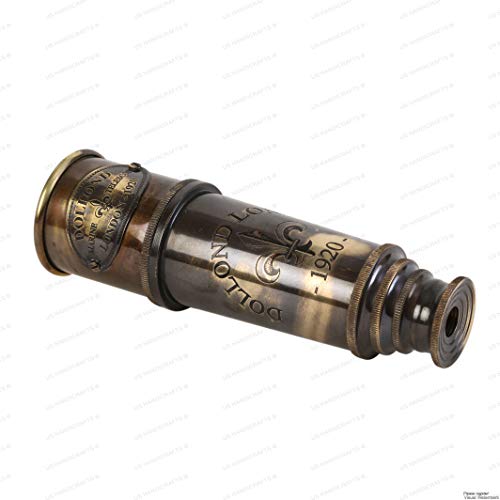 1920 Marine Telescope - Vintage Brass Spyglass with Wooden Box | 15” Antique Nautical Telescope - Pirate & Explorer Collectible | Handheld Monocular for Bird Watching, Sailing & Décor - Image 6