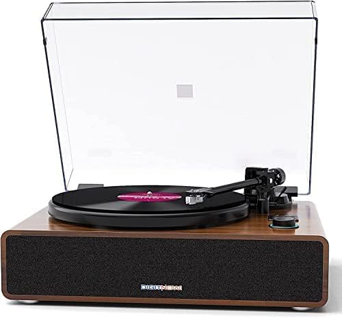 Record Player for Vinyl with Built in Speakers, HiFi Belt Drive Turntable with Magnetic Cartridge AT-3600L, Phono Preamp, Bluetooth, Aux-in, Belt Drive 2-Speed