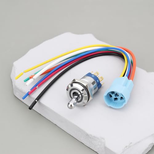 ECSiNG Interrupteur à Bascule 16 Mm 12 V 20 A RGB avec LED Rouge Verte Et Bleue pour Voitures Bateaux Et Autres Véhicules Nautiques – vue 5