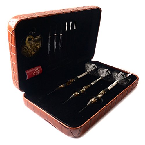 Dards en acier noir 24g avec grip Scorpion de luxe CUESOUL