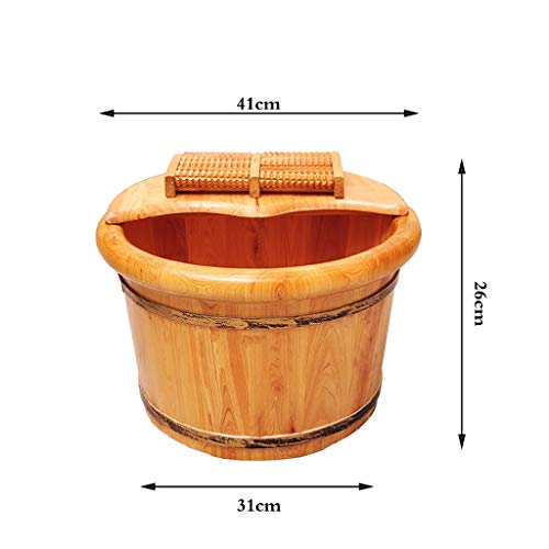 Spa de pies de madera Katzowen con masaje y tapa miniatura 5