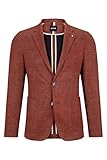 Fallendes Revers BOSS Herren C-Hanry-J-224 Fein gemustertes Slim-Fit Sakko aus Stretch-Jersey Braun 56