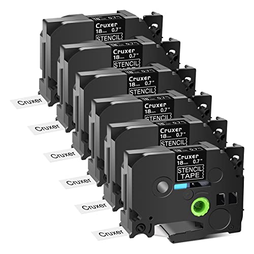 Brother P-Touch STE ���x���e�[�v STe-141 ST141 3/4�C���` 9.8�C���` �u���b�N �������o�C���X�e���V���e�[�v PTD410 PT-D400 PT-D610BT PTD600 ���x���v�����^�[�p 6�p�b�N