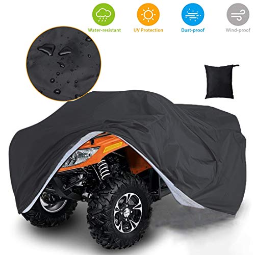 Riding Lawn Tractor Cover Riding Mower Cover Waterproof Lawn Mower Cover with Storage Cover 210D Polyester Oxford UV Resistant Durable for Outdoor Garden Tractor, Black (Size : 245x50x140cm)