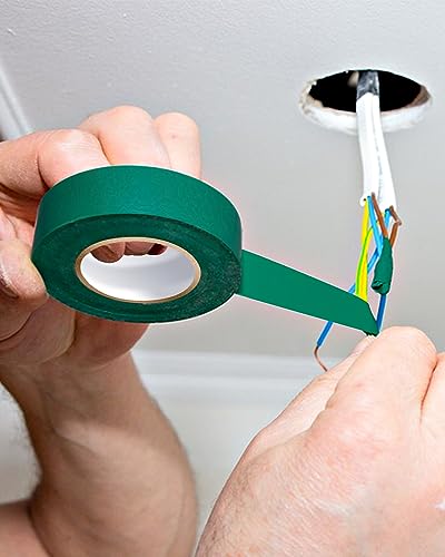 Image of Electrical Tape， 0.63* 65 FT Professional Flame Retardant Waterproof PVC Electrical Insulation Tape Home Outdoor Multipurpose Electric Insulating Wire Wrapping (Pack of 6, Multi-Color, 0.63 inch * 65ft)