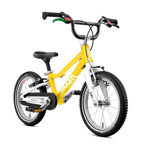 Image of woom GO 2 Bicycle for Children 3 to 4.5 Years Old, 14-Inch Lightweight Bike with Handbrake, Steering Limiter & Chainguard for Boys & Girls