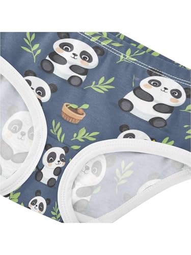 ZZKKO Cute Little Panda Girls Underwear Toddler Panties for Girls Comfort Brief Size 2-8T4