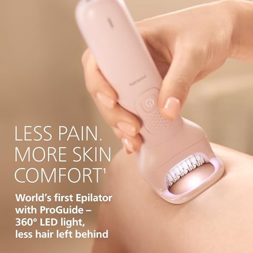 Image of Philips Epilator Series 9000 - Cordless Wet and Dry Electric Epilator, Hair Removal for Legs, Body and Bikini, with ProGuide, 8 Accessories, 60 min. Runtime, Model BRE717 /00