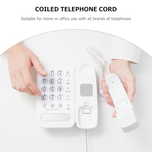 Cable telefónico de espiral de cobre con conector modular en pack de 10 unidades de nylon 5