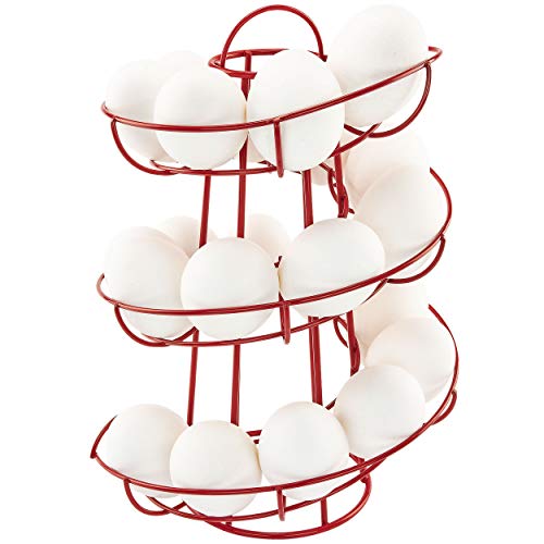 Southern Homewares SH-10242 Red Egg Skelter Deluxe Modern Spiraling Dispenser Rack, one Size