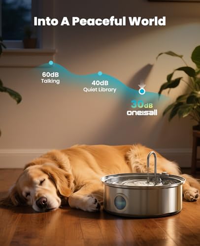 Image of Oneisall Dog Water Fountain PWF002 with 1Filters