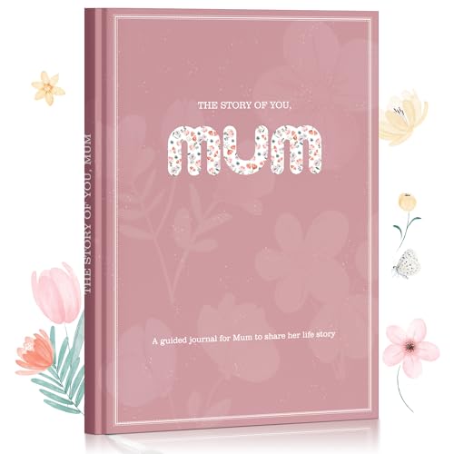 Hyggartn Mum, I Want To Hear Your Story - The Stories and Memories of Mother's Life - A Guided Story Journal To Share Her Life & Love - Meaningful Gift for Mom Mother's Day Birthday Christmas（Pink）