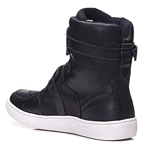 Tênis Cano Alto RockFit Ramones em Couro Preto