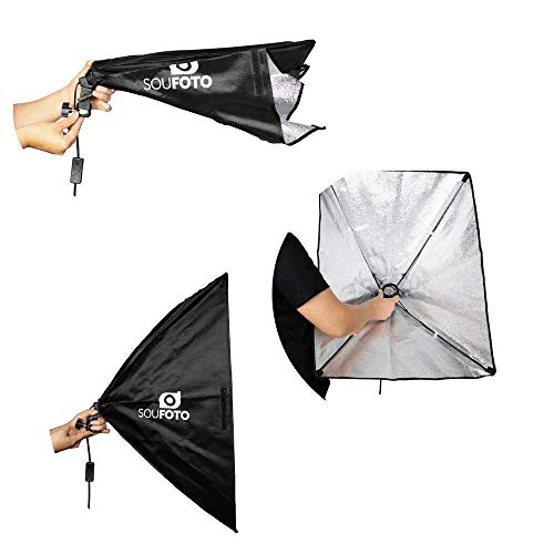 Kit de Iluminação Duplo com Softbox 50x70cm, Tripé de 2m e Bolsa Transporte Sou Foto para Estúdio Fotográfico 6 41QfrIPmGgL