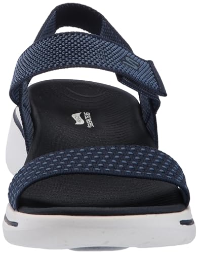 Skechers Women's Go Walk Arch Fit Sandal-Polished, Navy, 72