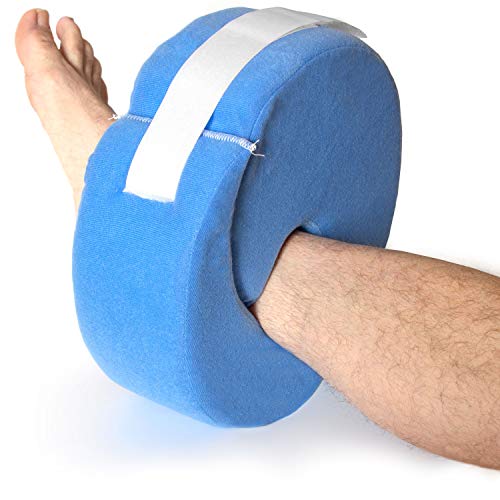 DMI Leg Elevation Pillow, Foam Foot Elevator, Foot Elevation Pillow with Adjustable Hook and Loop, 12 by 12 by 4, Blue