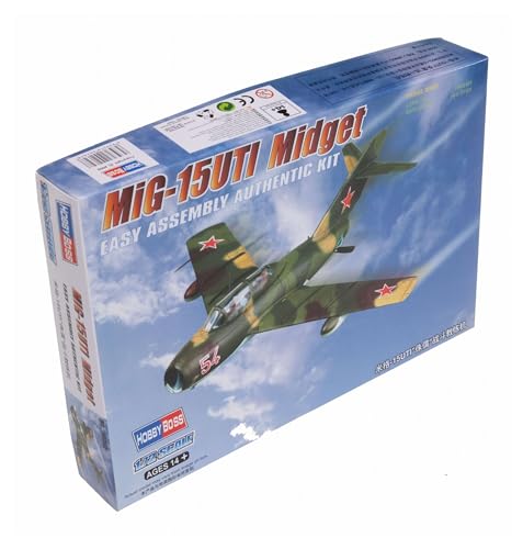 Maquette MiG-15 UTI Hobbyboss 1:72 : assemblage facile sans bavure de moule