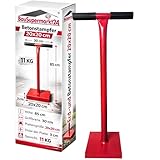 ERD- und Betonstampfer aus Stahl 20 x 20 cm Höhe 85 cm 11 KG mit Softgriffe Erdstampfer Müllstampfer Handstampfer Bodenverdichter für Beton Erde Schotter & Pflaster Handverdichter 20x20 cm Stampfer