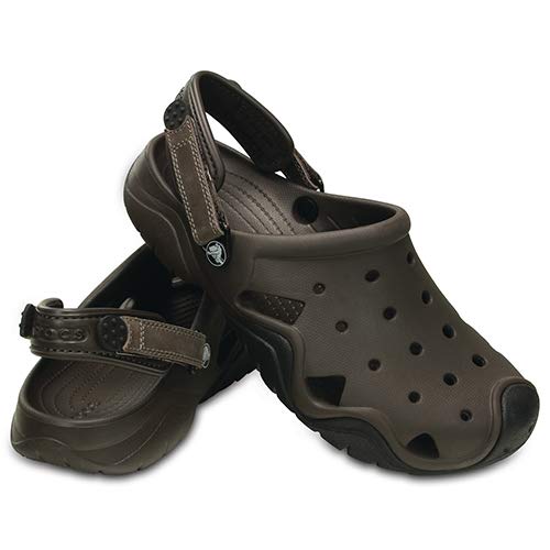 crocs Men's Swiftwater Clog M Mule, Espresso/Black, 7 M US