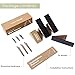 Wall Coat Hook Rack - Set of 3 - Black Walnut Wood Black Metal Decorative Hat Hooks for Hanging Coats - Hat Hangers for Wall