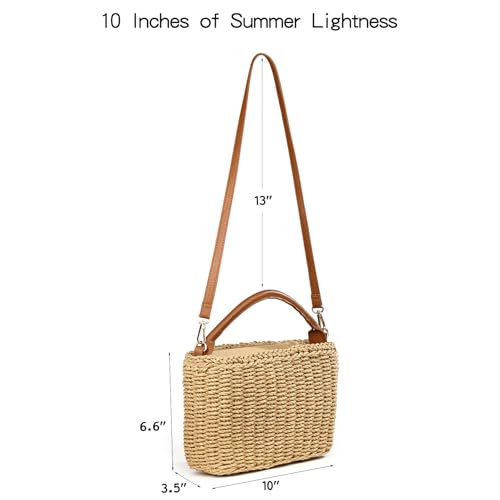 Image of Richeart Summer Purses for Women 2025 - Handwoven Straw Crossbody Bag - Boho Beach Vacation Clutch Purse