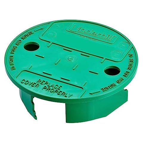 Underhill Sprinkler Valve Round Box Lid, VersaLid 6 Inch to 7 Inch Universal Cover for Automatic Irrigation System, Green, VL-6 Cover