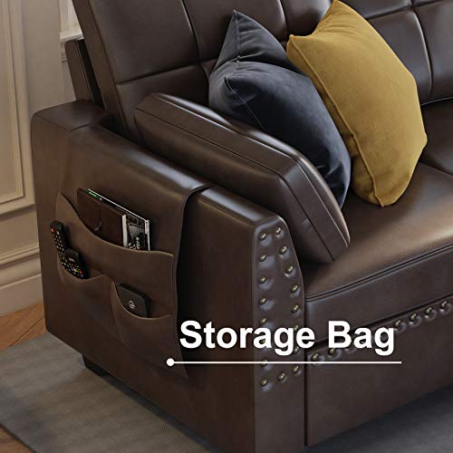 image for HONBAY Faux Leather Sectional Sofa Couch Set L Shaped Couch Sofa Set f