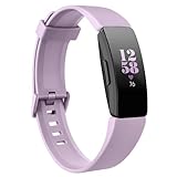 Tobfit Soft TPU Bands Compatible with Fitbit Inspire HR/Fitbit Inspire/Fitbit Ace 2 Bands, Sports Accessories Waterproof Wristbands Women Men, Taro Purple, Small