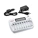 Tenergy TN162 8-Bay Smart LCD Battery Charger for Rechargeable AA/AAA NiMH/NiCd Batteries