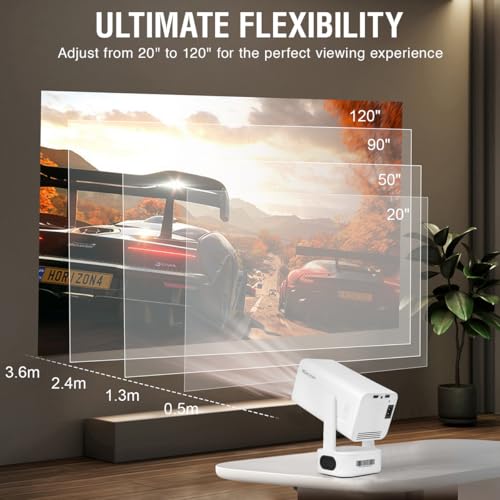 XElectron Techno Android 13 Smart Projector, 1080P & 4K Support, Loud Speaker, Rotatable Design, Digital Focus, Auto Keystone with Netflix, YouTube, etc, WiFi & BT, Screen Mirroring by X Electron - Used condition - Image 6