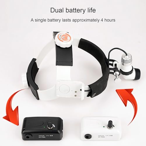 Lampe frontale chirurgicale sans fil de haute précision avec éclairage LED 3W réglable