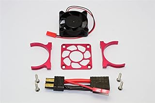GPM for TRAXXAS Slash 4X4 Low-CG 68086-21 Aluminium Motor HEATSINK with Cooling Fan - 1 Set (for Slash 4X4 LCG Version) (red)