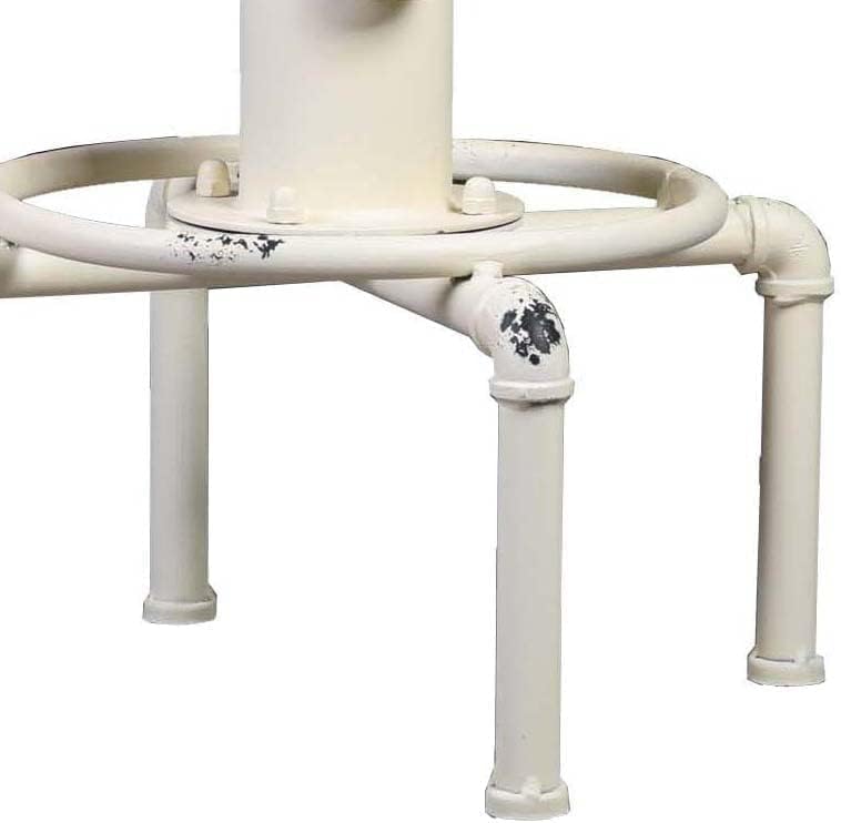 Miniatura 6 de Topower Taburete de bar industrial vintage antiguo de madera maciza, diseño de boca de incendios, café, café, industrial, juego de 4, blanco antiguo