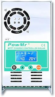PowMr MPPT Charge Controller 60 amp 48V 36V 24V 12V Auto - Max 160VDC Input LCD Backlight Solar Charge for Vented Sealed Gel NiCd Lithium Battery【Software Update Version】(MPPT-60A)