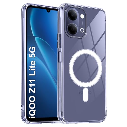 Image of Zapcase Back Case Cover for iQOO Z11 Lite 5G | Compatible for iQOO Z11 Lite 5G Back Cover | Compatible with MagSafe | Scratch-Resistant Back Cover | Clear