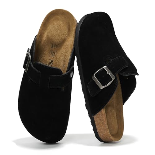 Image of Project Cloud 100% Genuine Leather Footbed Clogs for Women - Memory Foam Arch Support Slippers for Women - Trendy Slip-ons Women's Mules & Clogs Sandals