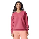 Comfort Colors Adult Lightweight Cotton Crewneck Sweatshirt, Style G1466, Crimson, Medium