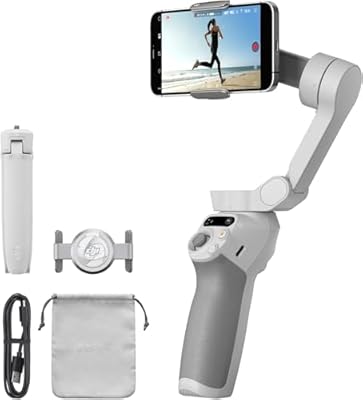 DJI Estabilizador inteligente Osmo Mobile SE en tres ejes para teléfonos portátil y plegable brazo extensible integrado para Android y iPhone con ShotGuides para videoblogs YouTube y TikTok