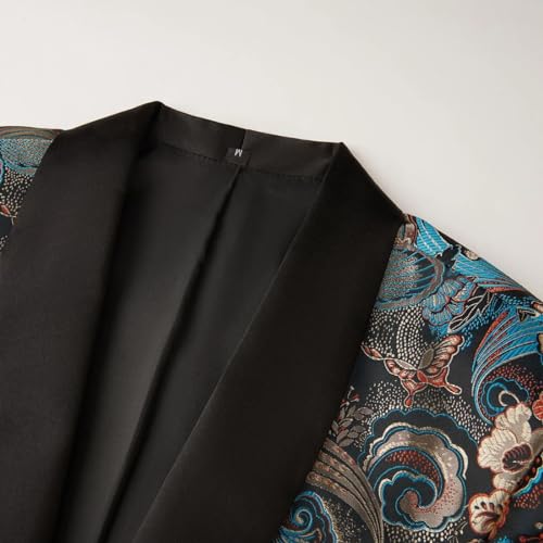 Blazer Men's European American Style Embroidered Nightclub Party Emcee Slim Fit Suit Jacket3