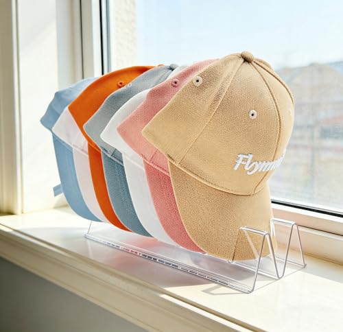 pavtner Hat Organizer for Baseball Caps,2 Pack Clear Acrylic Hat Stand For 14 Baseball Caps,Hat Holder for Display and Organization for Closet, Bedroom,Dresser, Office, Hat Racks — view 4