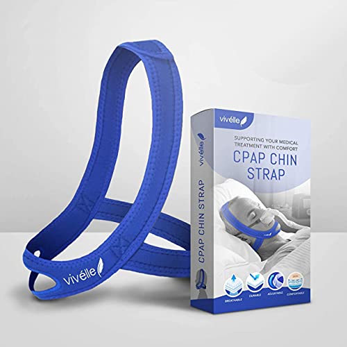 CPAP Chin Strap Snore no More by Vivélle, Slim-Non-Slip, Adjustable, Premium Chinstrap Device