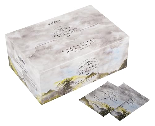 Image of Timeless Blends by The Hillcart Tales Darjeeling Muscatel Tea Bags 100 Pieces, Premium Black Tea Leaves With Delicious Musky Floral Overtones Flavour, Contains Antioxidants Helps Relaxation, 200 gms