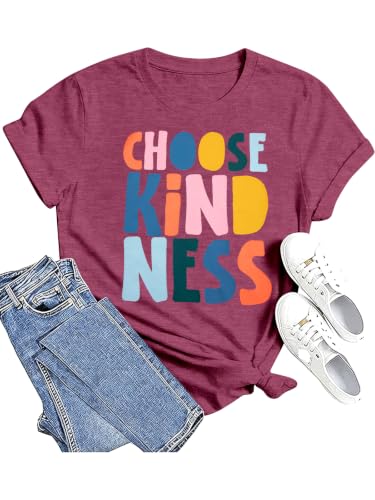 Teacher Shirts Women First Day Back School Kindness Short Sleeve Tee Tops