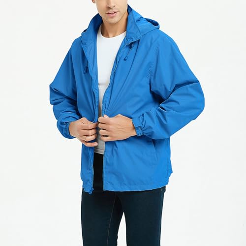 Chaqueta Rompeviento Ligera Impermeable para Hombre Azul XL miniatura 6