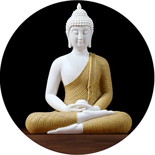 Amazon｜23 * 16 * 30cm 瞑想仏像彫刻、釈迦牟尼仏像装飾屋内