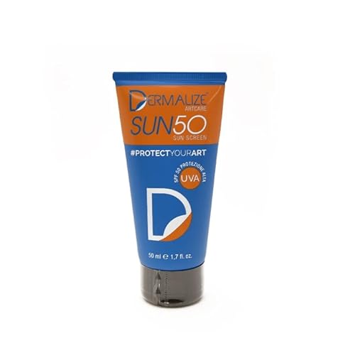 Dermalize Artcare Sun 50 Sunscreen Crema Tatuaggi Protezione Solare SPF50 Cura Nutre e Protegge 50 ml