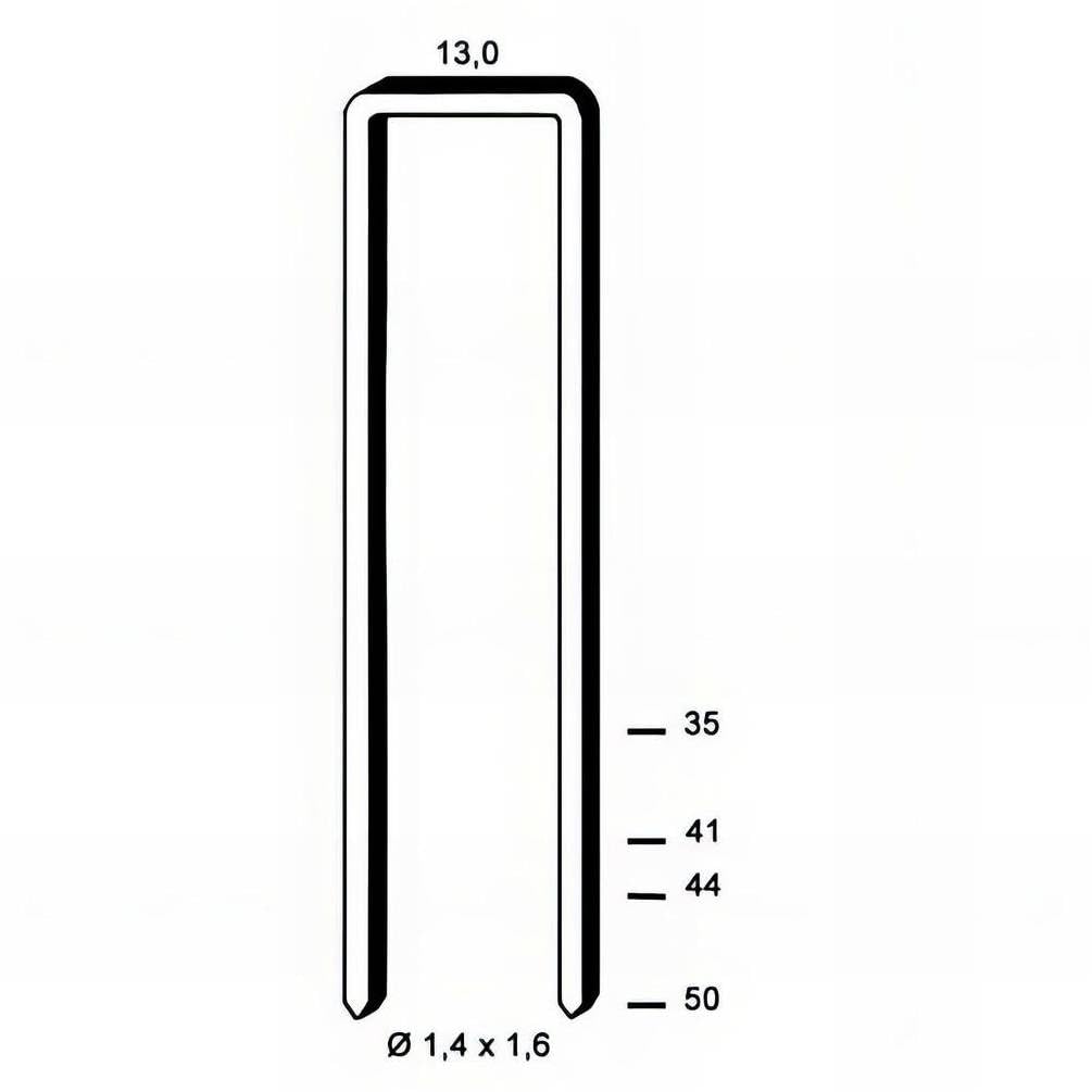 9 800 grapas Gx-41 – galvanizadas – 13 x 41 x 1,4 x 1,6 mm – D-Work