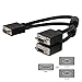 ICZI Splitter VGA Cavo 2 in 1 Porta 30cm, Sdoppiatore VGA Maschio a 2 VGA Femmina Y Adattatore VGA, 1080P Full HD per PC, TV, Monitore, Proiettore, Video, Computer, etc