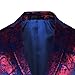Mens Floral Suit JacketNotched Lapel Slim Fit Two Button Stylish Blazer Dinner Party Prom Wedding Tuxedo Jacket (Medium,Royal Purple)